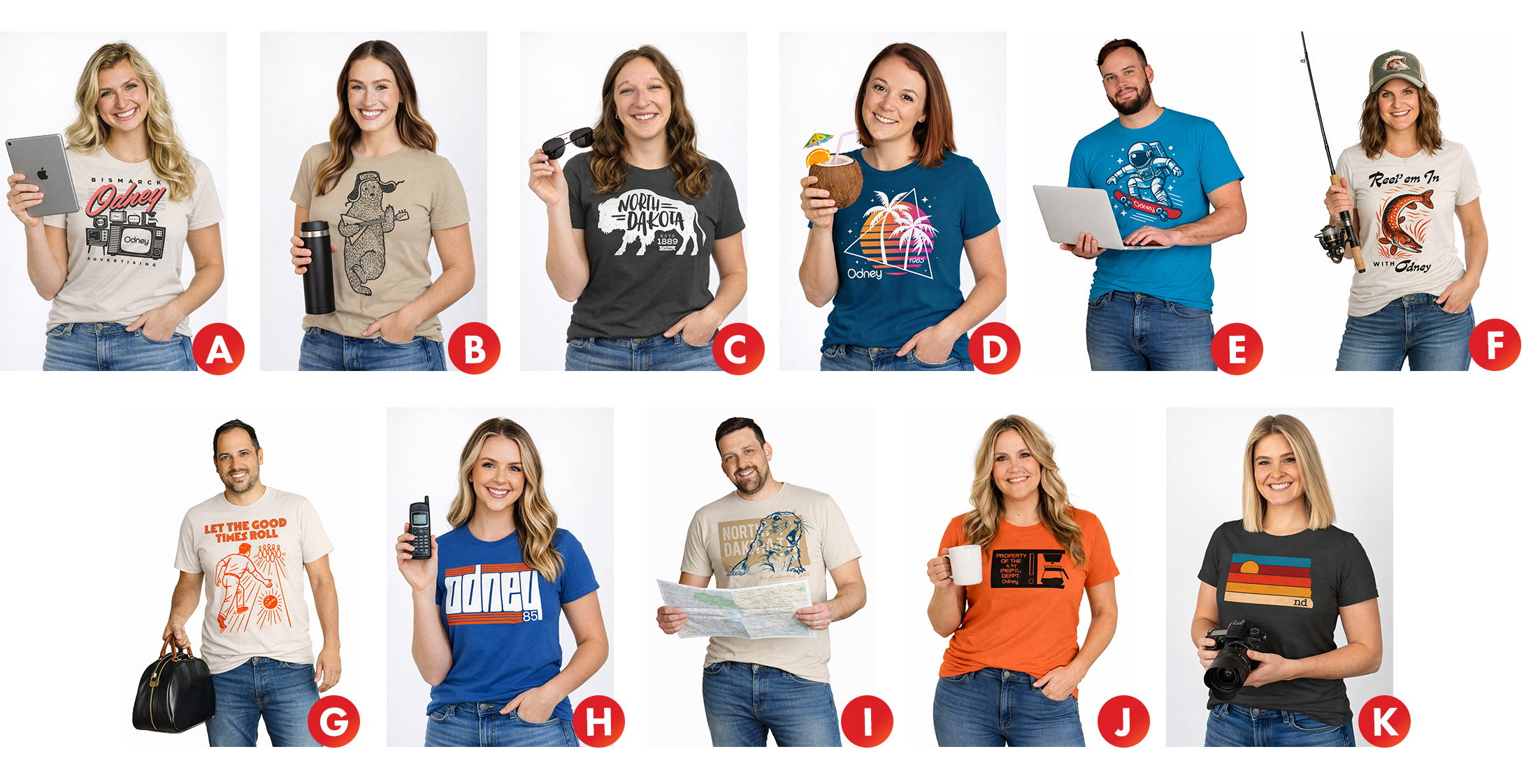 Shirt Design Options A - K