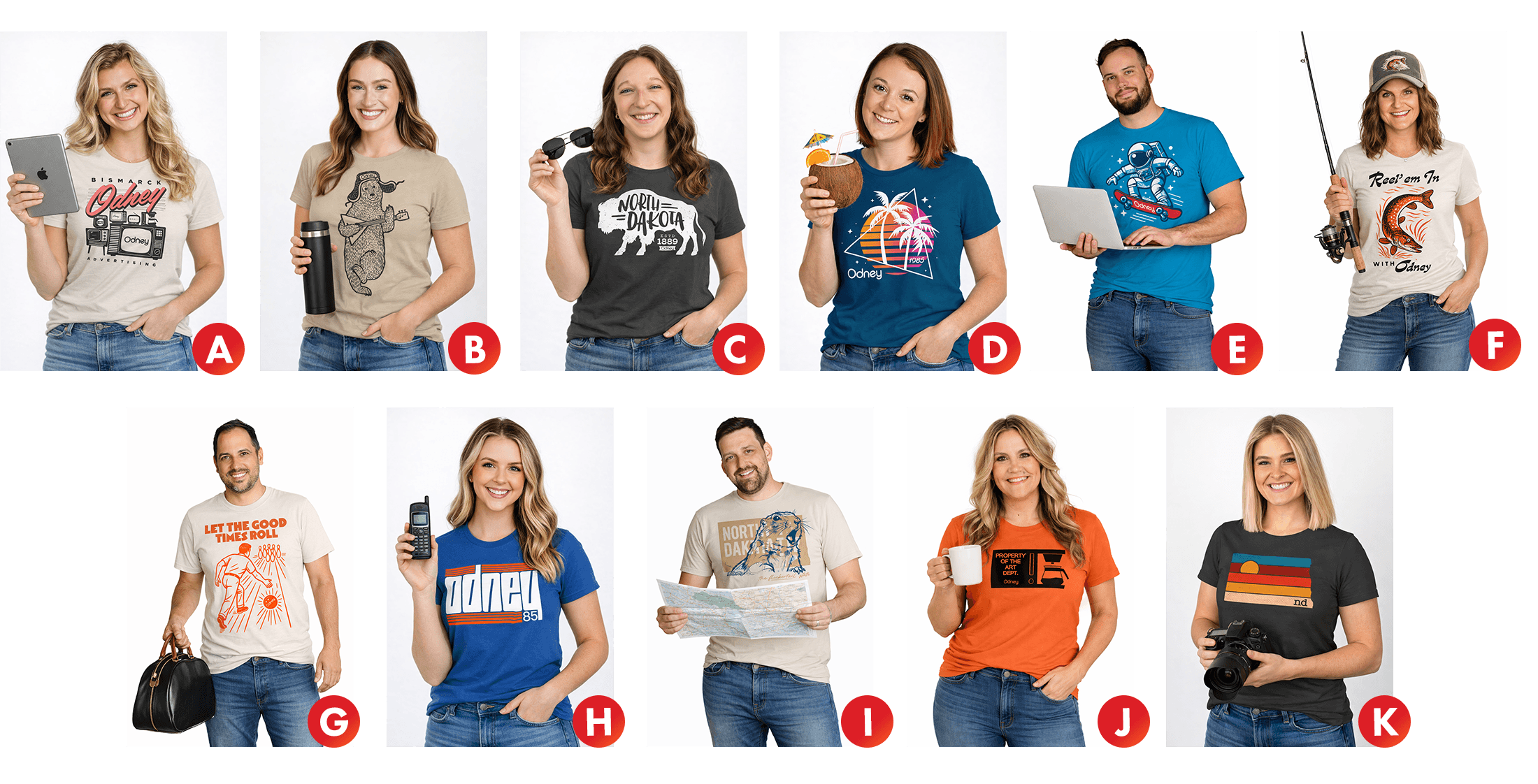 Shirt Design Options A - K